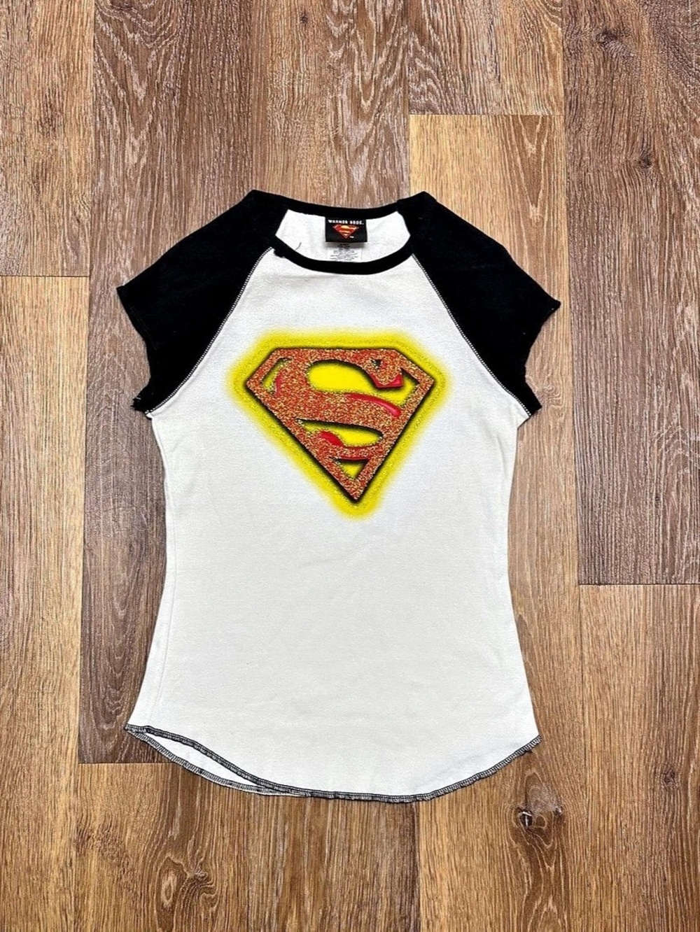 SUPERMAN® Y2K Glitter Baby Tee